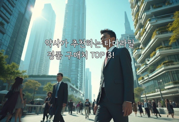 약사가 추천하는 타다라필 정품 구매처 TOP 3!