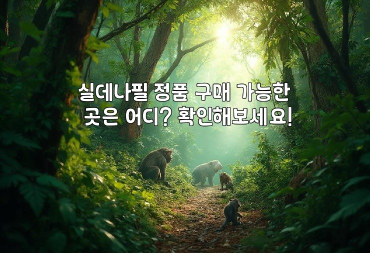 실데나필 정품 구매 가능한 곳은 어디? 확인해보세요!