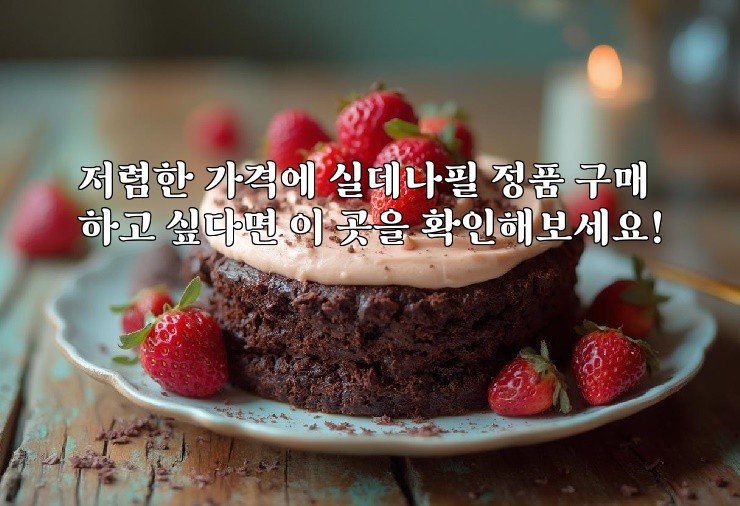 저렴한 가격에 실데나필 정품 구매하고 싶다면 이 곳을 확인해보세요!