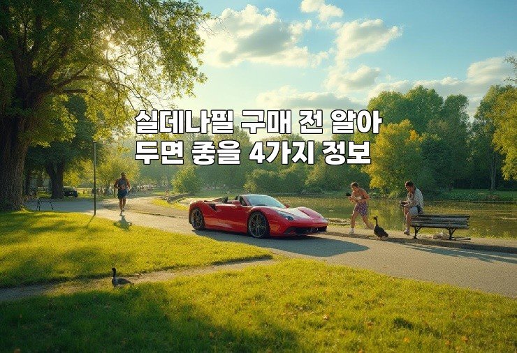 실데나필 구매 전 알아두면 좋을 4가지 정보