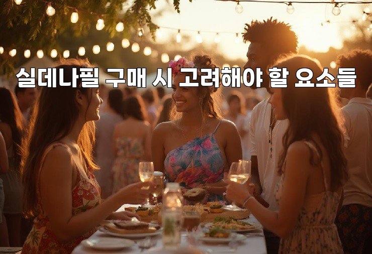 실데나필 구매 시 고려해야 할 요소들