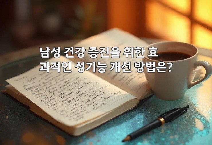 남성 건강 증진을 위한 효과적인 성기능 개선 방법은?